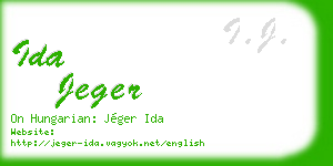 ida jeger business card